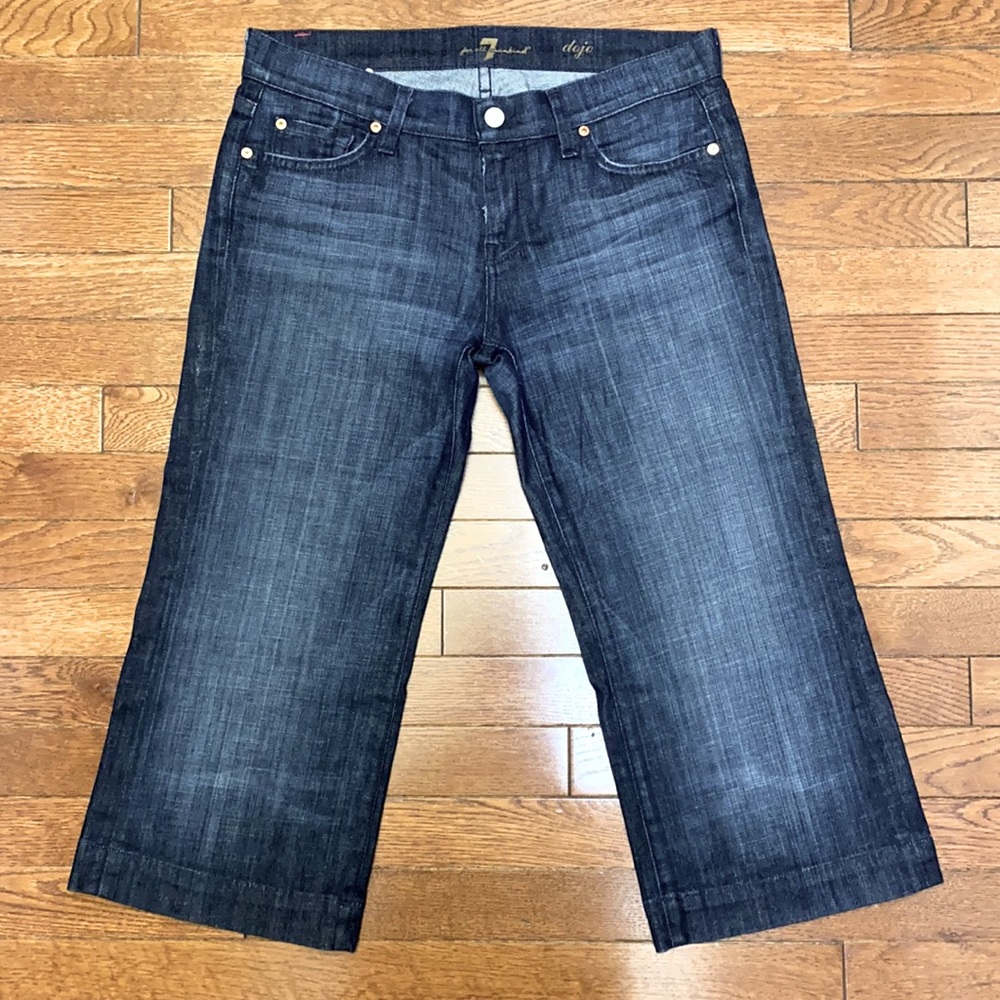 7 For All Mankind Dojo Crop Jeans 28 Made in USA